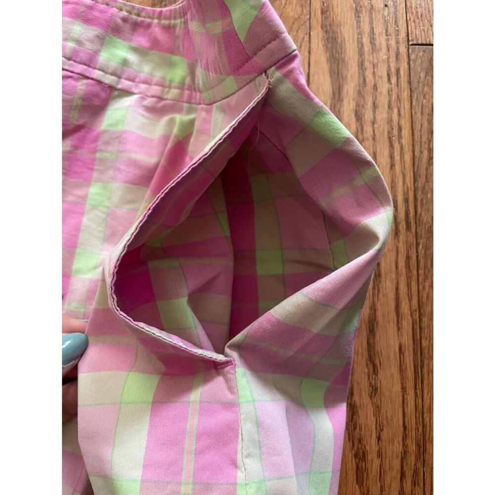 Lilly Pulitzer Pink Green Plaid Skort Women’s Sz 6 - Picture 6 of 10